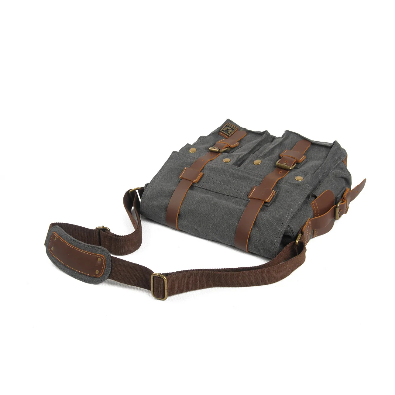 Small Dark Brown Vintage Messenger Bag Men\'s New Fashion Design Sling Bags Genuine Leather Daily Casual Shoulder Bag for Men
