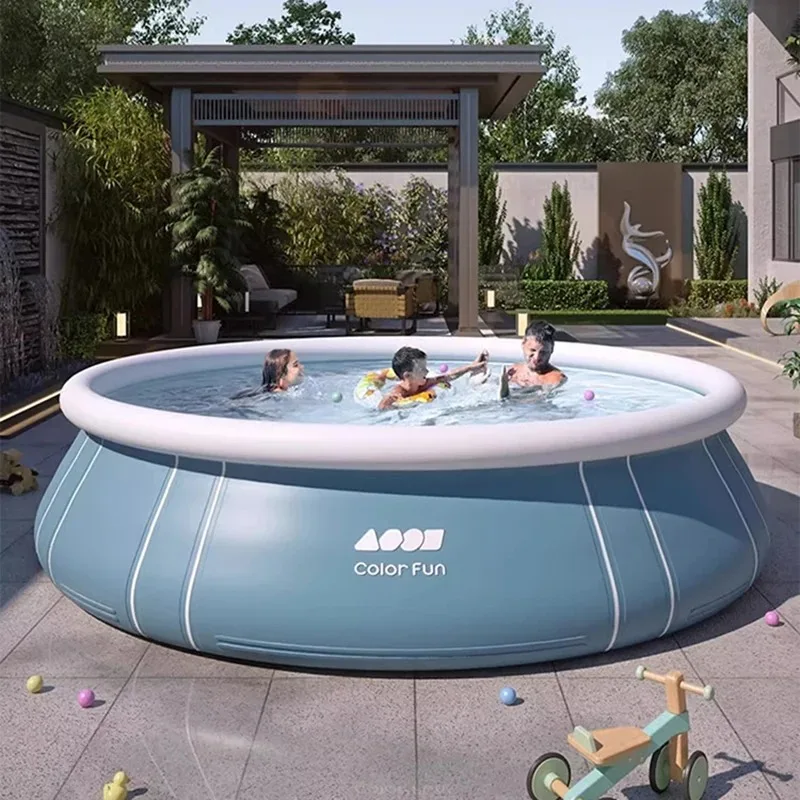  ترقية سميكة قابلة للطي مستديرة حمام سباحة قابل للنفخ متعددة الوظائف الصيف الفناء الخلفي المياه الترفيه في الهواء الطلق أحواض استحمام ساخنة FYIP #3