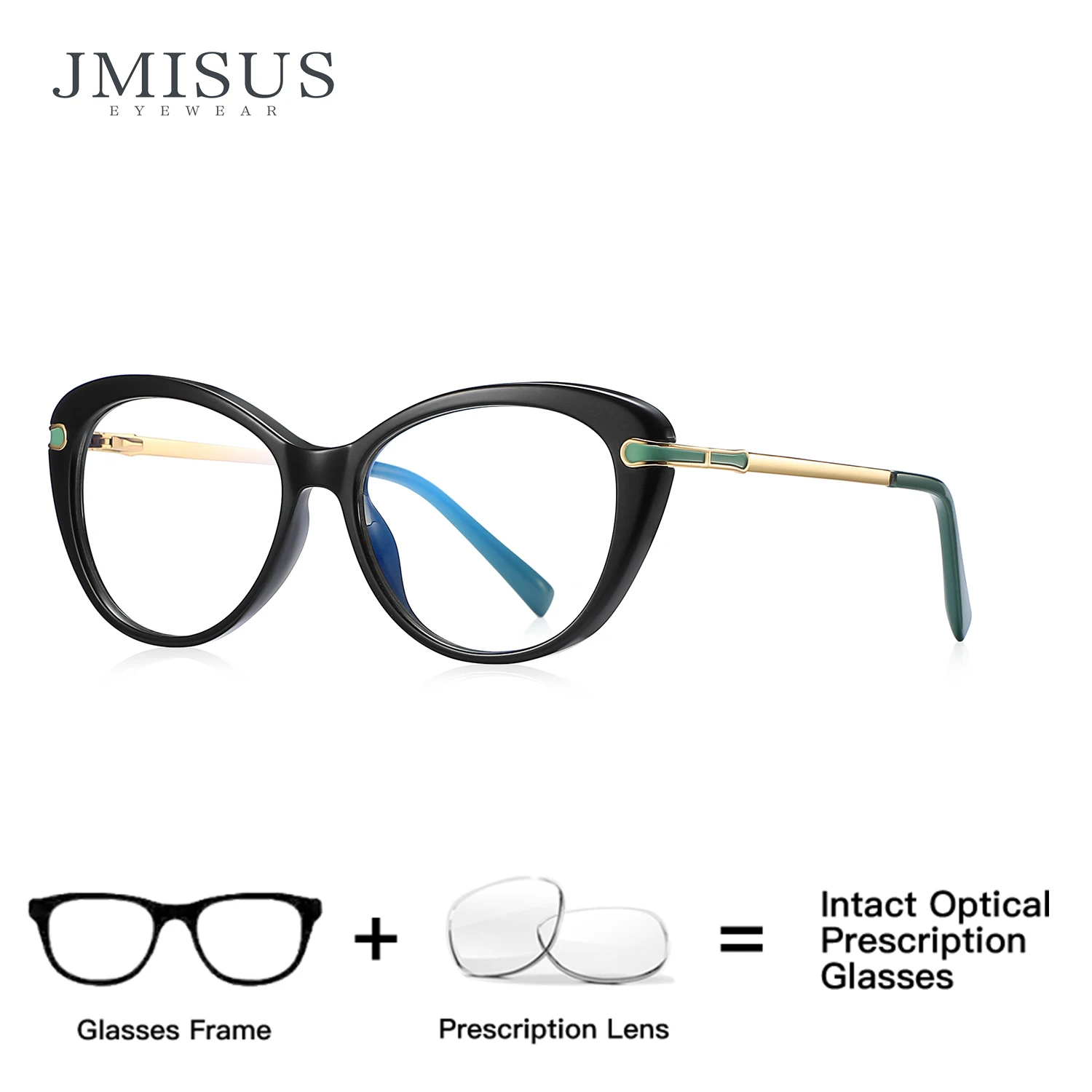 

JMISUS Retro Small Cateye Prescription Glasses Women TR Square Photochromic Progressive Myopia Optical Eyewear
