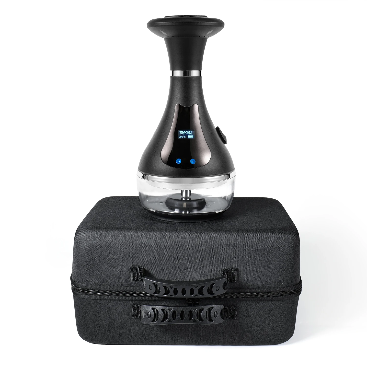 少量生産のカスタマイズ可能なロゴ入り、充電式で健康的な電子シーシャ、スーツケース入り、長時間持続、温度調節可能