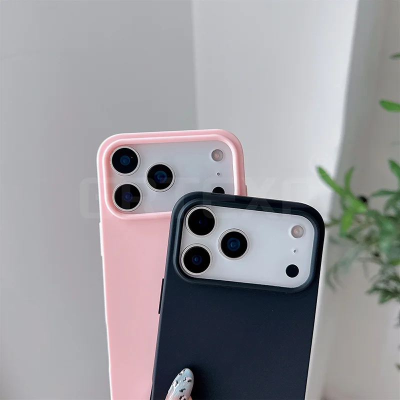 เคสซิลิโคนเนื้อนุ่มสีลูกกวาดหรูหรา ลายด้าน สำหรับ iPhone 17 air 17 pro 17 pro max ﻿ เปลือกหุ้มกันกระแทกสีทึบ ﻿