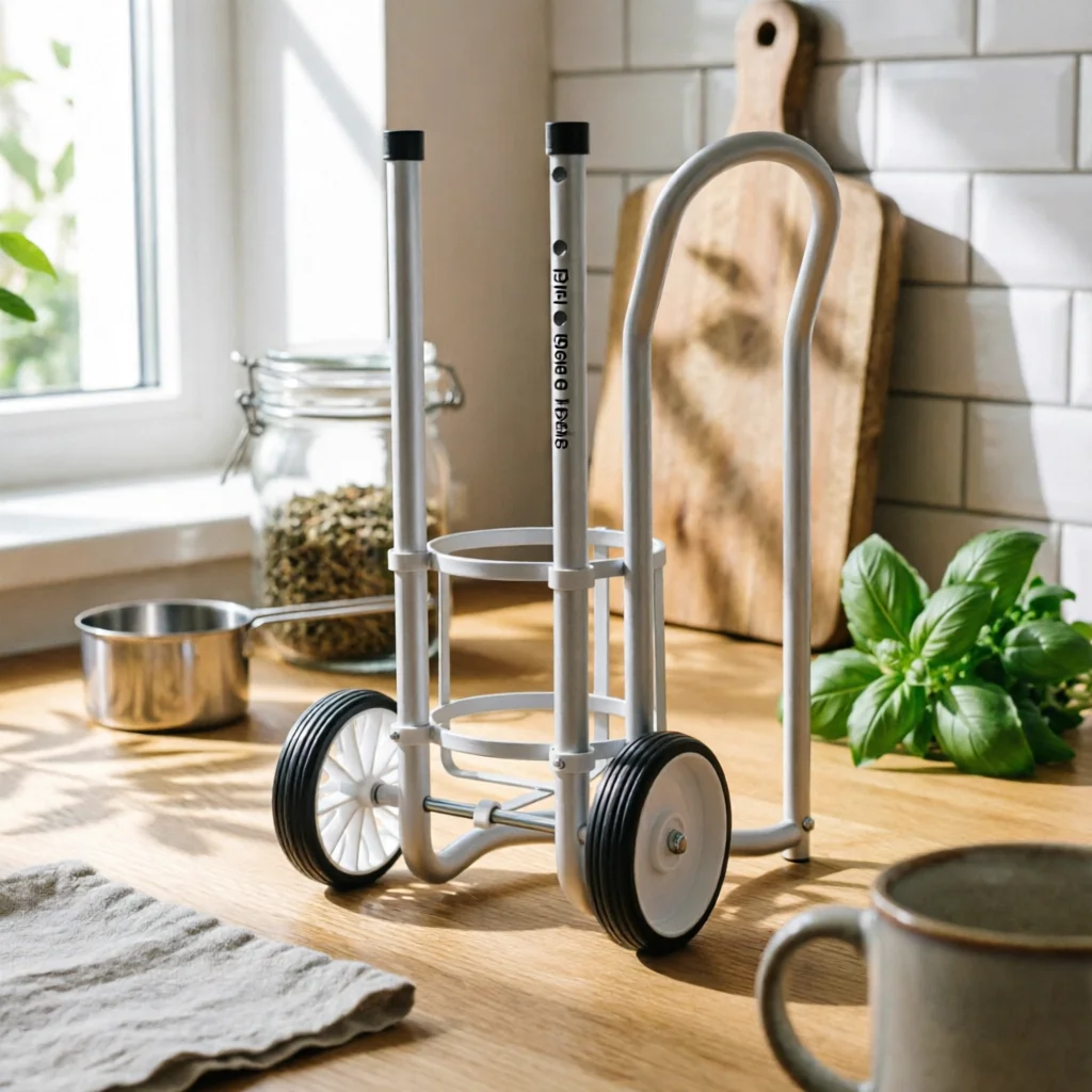 Gas Cylinder Hand Truck Aluminum Alloy Gas Cylinder Cart Gas Bottle Cart Portable Sturdy for Welders, Industrial Workshop