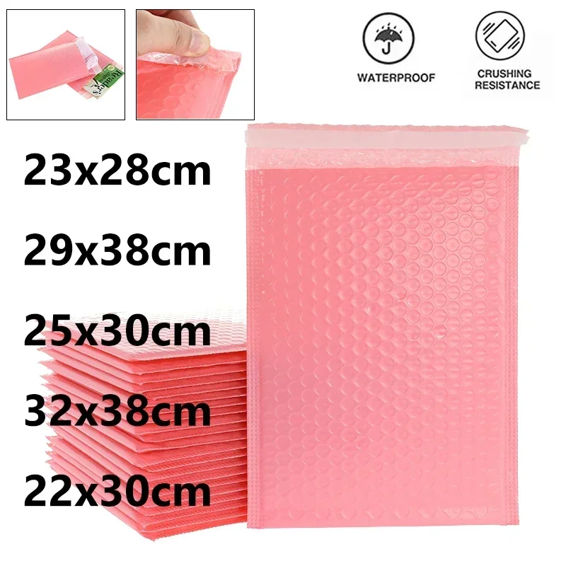 Rosa Bolha Envelope Sacos, Auto Selo Mailers, acolchoado Envelopes De Envio, Mailing Bag, Pacotes De Envio, Presente, 20Pcs