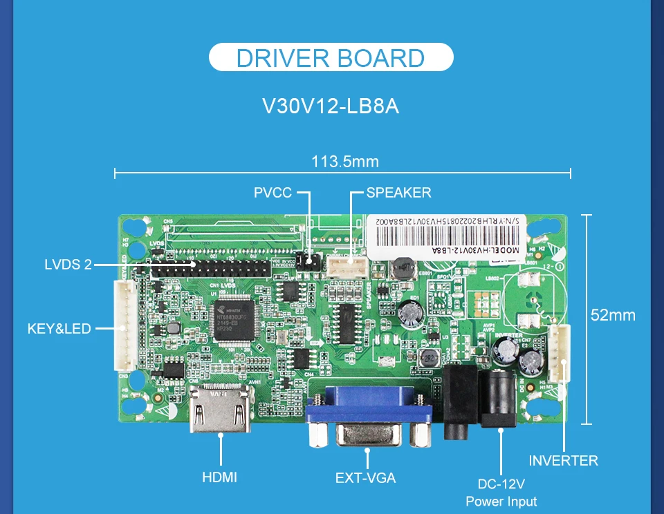 

EV121X0M-N10 driver board V30V12-LB8A