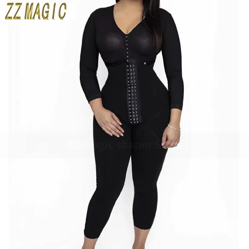 Faja Colombiana Full Body Shapewear Slimming Flatten Abdomen Body Shaper Reducing and Shapers Bodysuit Underwear with Long Pants