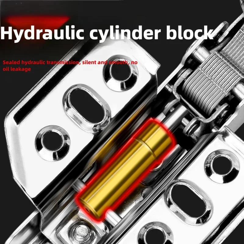 2Pcs Soft Close Hydraulic Hinges, Cold Rolled Steel with Damper Buffer for All Cabinet Doors