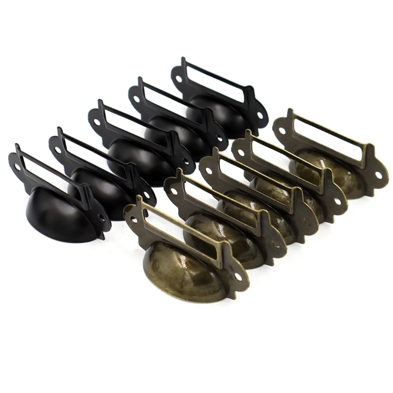20PCS File Name Card File Cabinet Handles Label Holder Antique Bronze Drawer Label Pull Cabinet Frame Handle