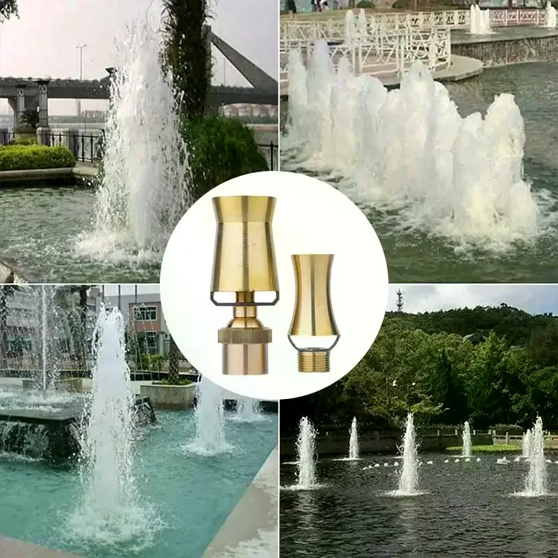 High Quality 1PCS Universal Cedar Tower Ice Fountain Brass Nozzle Adjustable Sprayer for Swimming Pool Fountains Outdoor