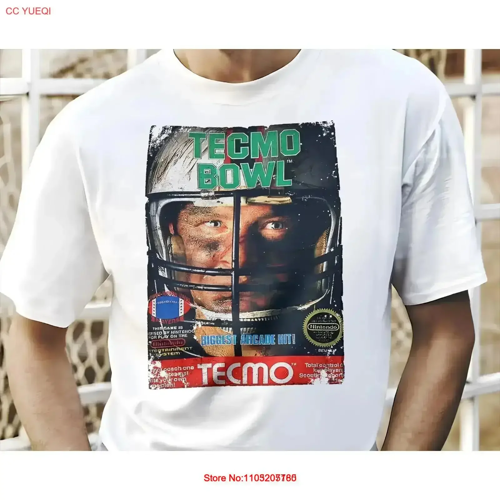 Tecmo Bowl 8 bit NES Game Art T Shirt Colors Sizes S 5XL vintage Washed homme Versatile Slightly Casual streetwear vintage