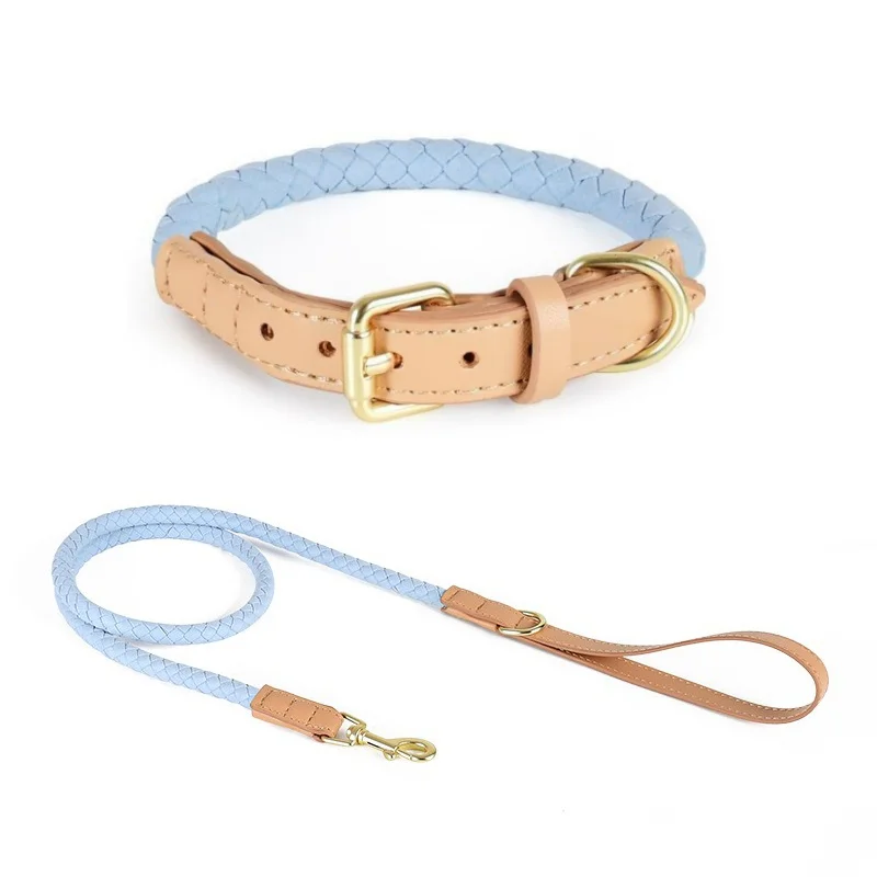 New Fur Pet Collar Adjustable Dog Haulage Rope Package Small and Medium-Sized Dogs Outdoor Puppy Pet Supplies Accessories