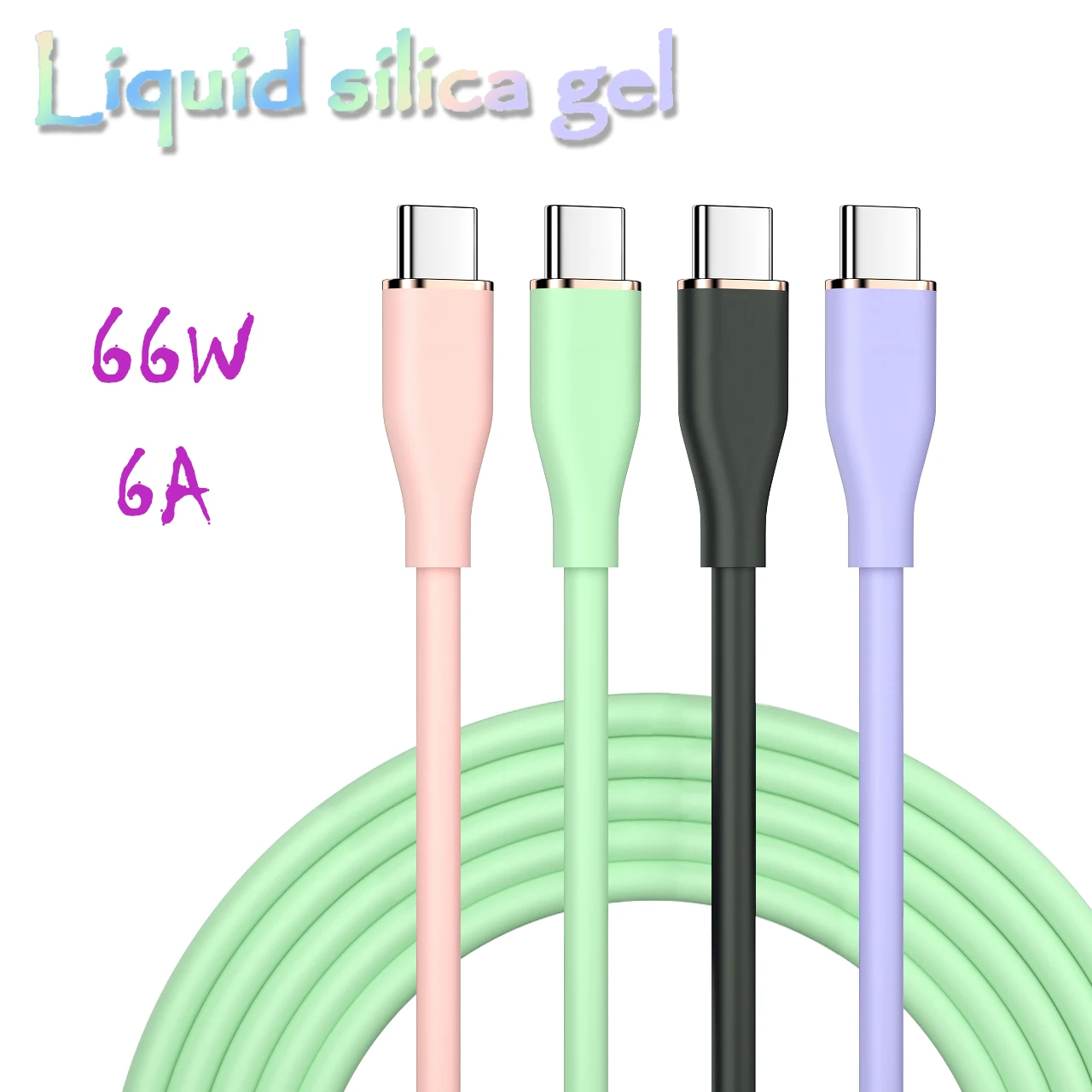 UGOURD Silicon Type C To C Fast Charging Cable USB to C  PD60W Huawei  SCP 66W Protocol For Huawei Xiaomi iPhone15 Plus Pro Max