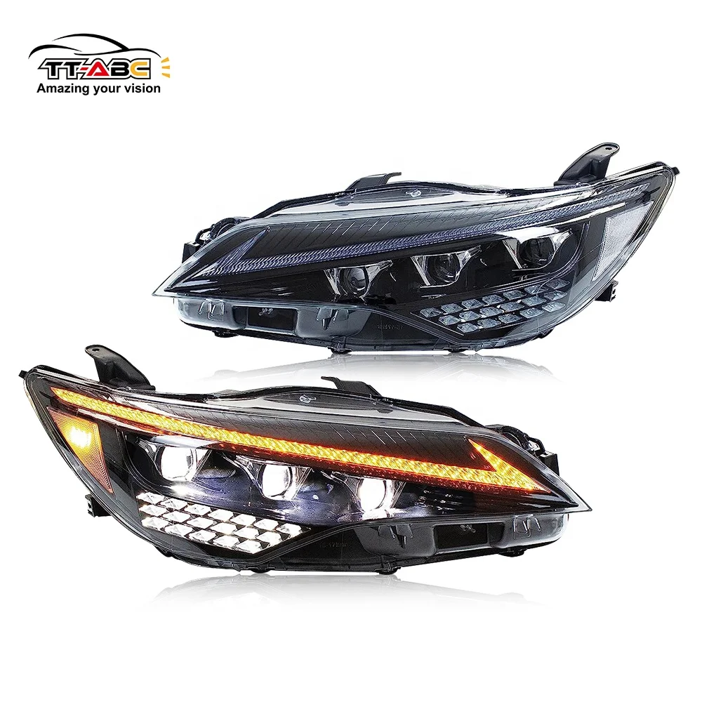 

TT-ABC Triple Beam LED Headlamps for 2015-2017 Toyota Camry 7th Gen LE SE Projector Front Lamps Assembly