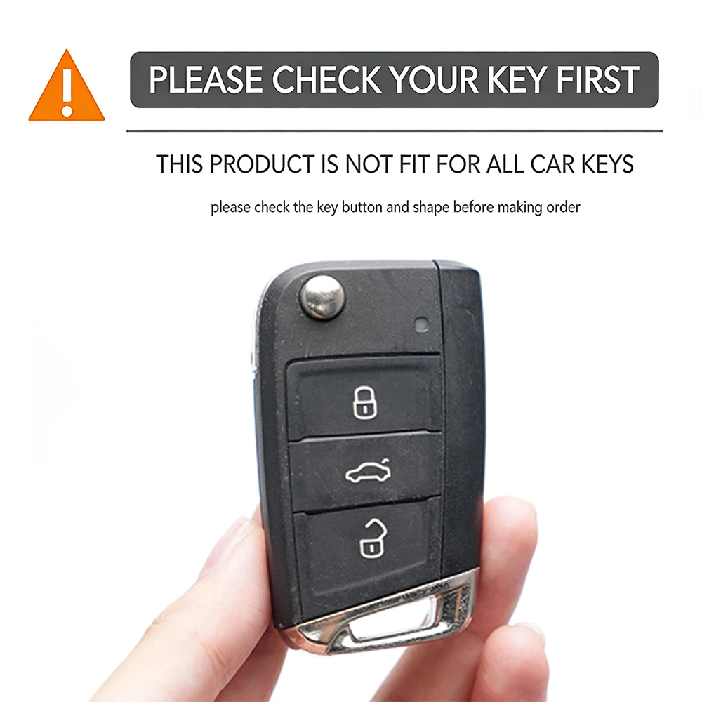 Zinc alloy Car Key Cover For Volkswagen VW Polo Golf 7 MK7 Tiguan Passat For Skoda Octavia Kodiaq Karoq For Seat Ateca Leon