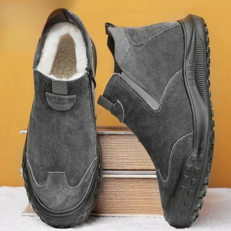 Moda alta superior sapatos de inverno homem quente à prova de frio botas de neve para homens caminhadas ao ar livre oferta grosso pelúcia qualidade venda confortável