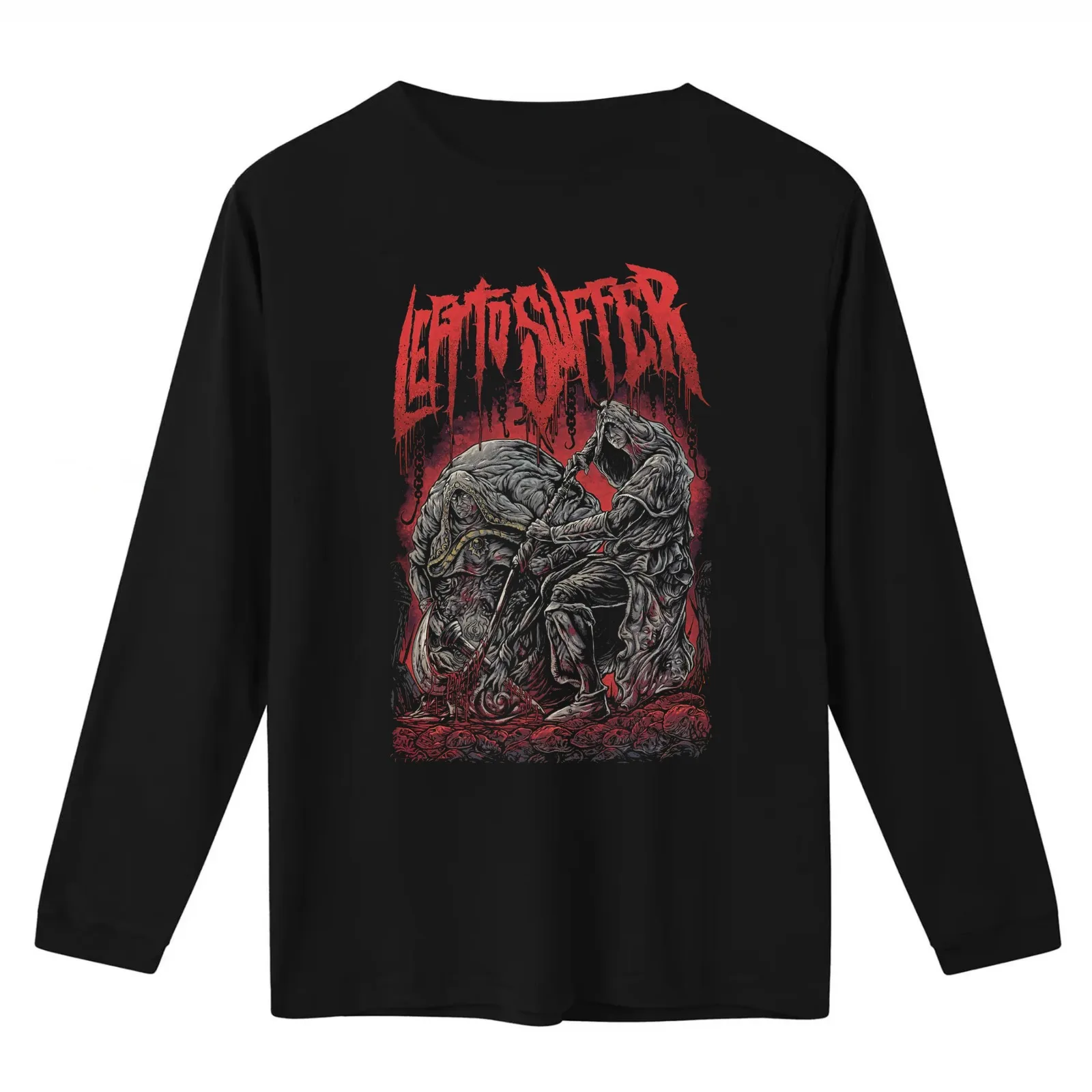 Left To Suffer Feral T-Shirt Summer Casual Cotton Tee Oversized Streetwear Tops Vintage Graphic Print Loose Fit Short Sleeve