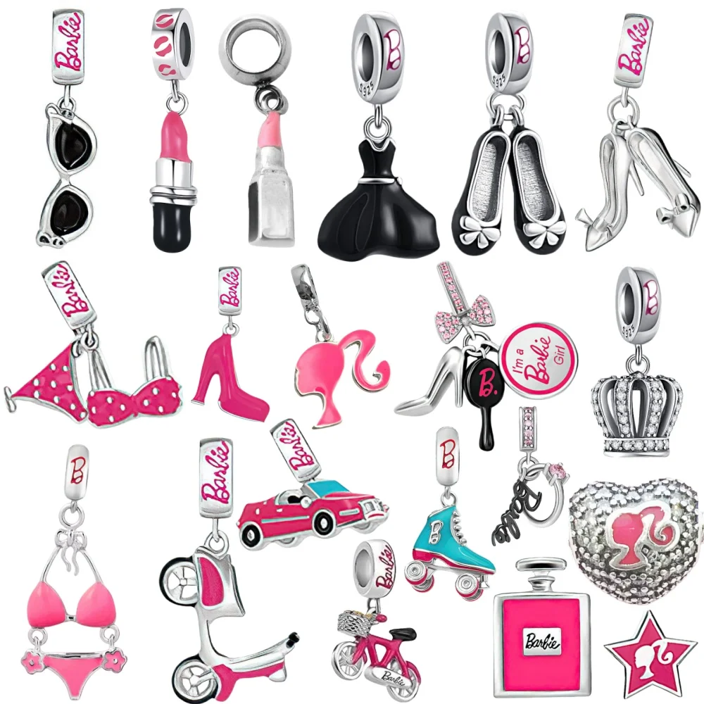 New 925 Silver,Perfume Beads High Heels Shoes Car Pendant Suitable European Original Bracelet DIY Eexquisite Jewelry