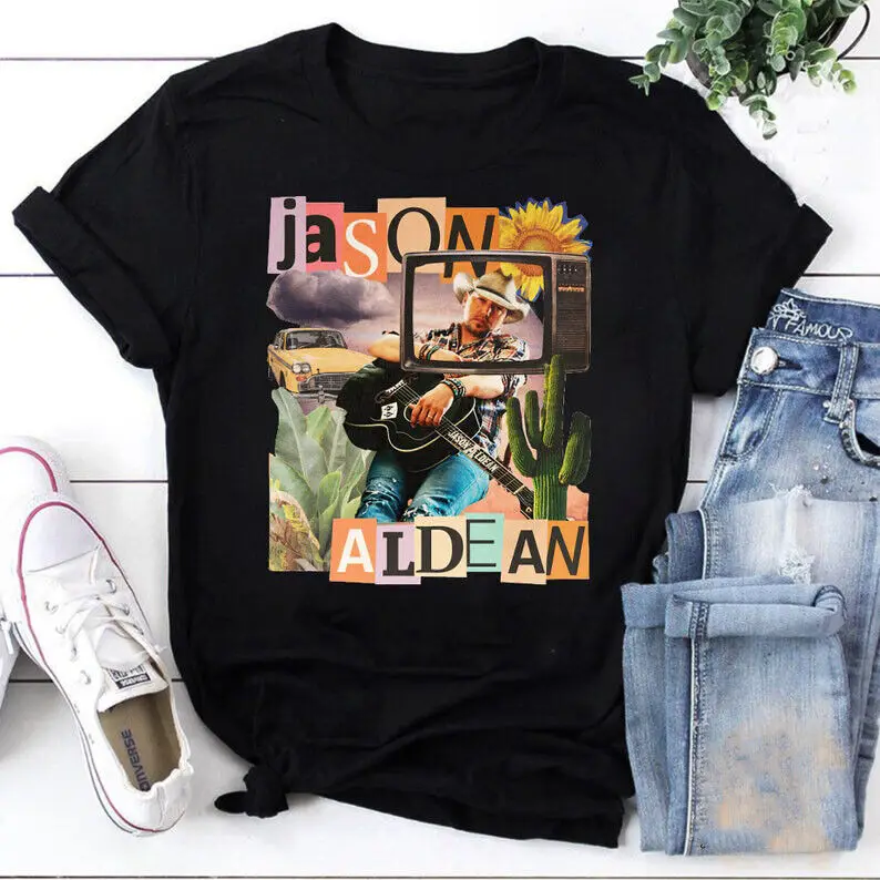 Retro Jason Aldean Got What I Got Black T-shirt A93369