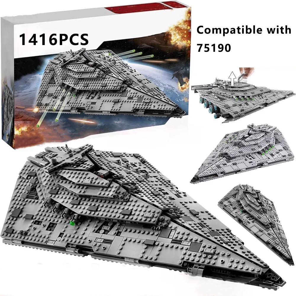 New Spaceship Bricks First Order Destroyer Space Compatible with 75190 Spaces Model Building Blocks Collectable Model Kits Gifts