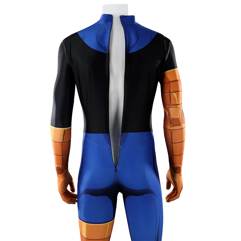 Mark Grayson Cartoon Invincible 4 Cosplay Costume New Blue Jumpsuit Mask Outfits Orange Gloves Halloween Uniform Carnival view 6