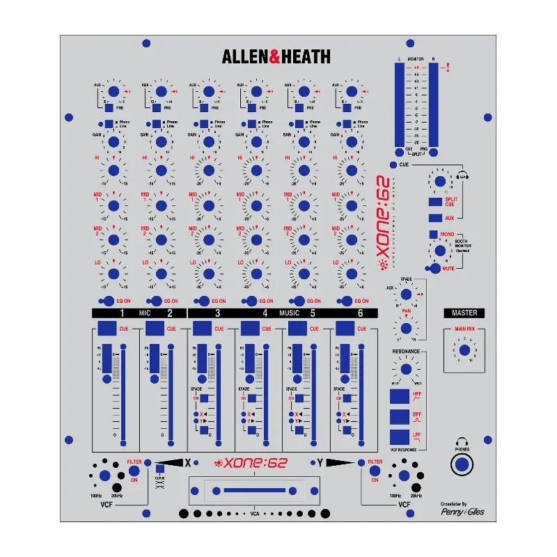 

Allen & Heath Xone 62 Mixer, Panel Protector, Allen Hirsay XONE 62(the Product Is Only Self-adhesive Film)