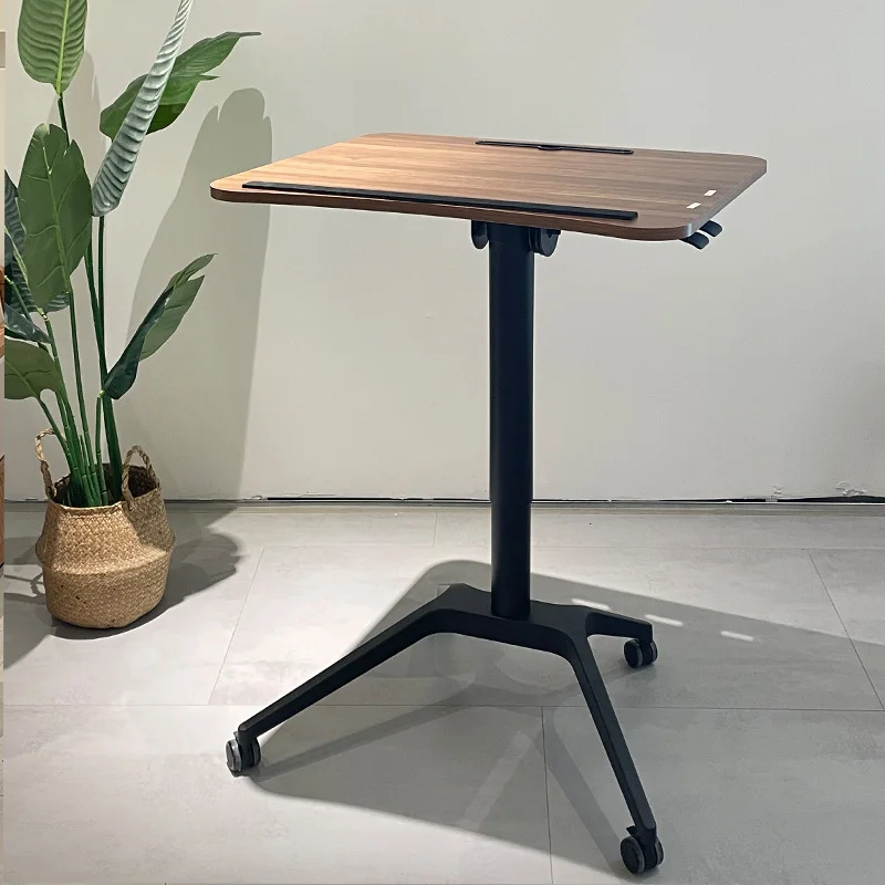 Learning desk pneumatic lift desk adjustable desktop 0-90 degrees multifunctional computer desk sofa side table