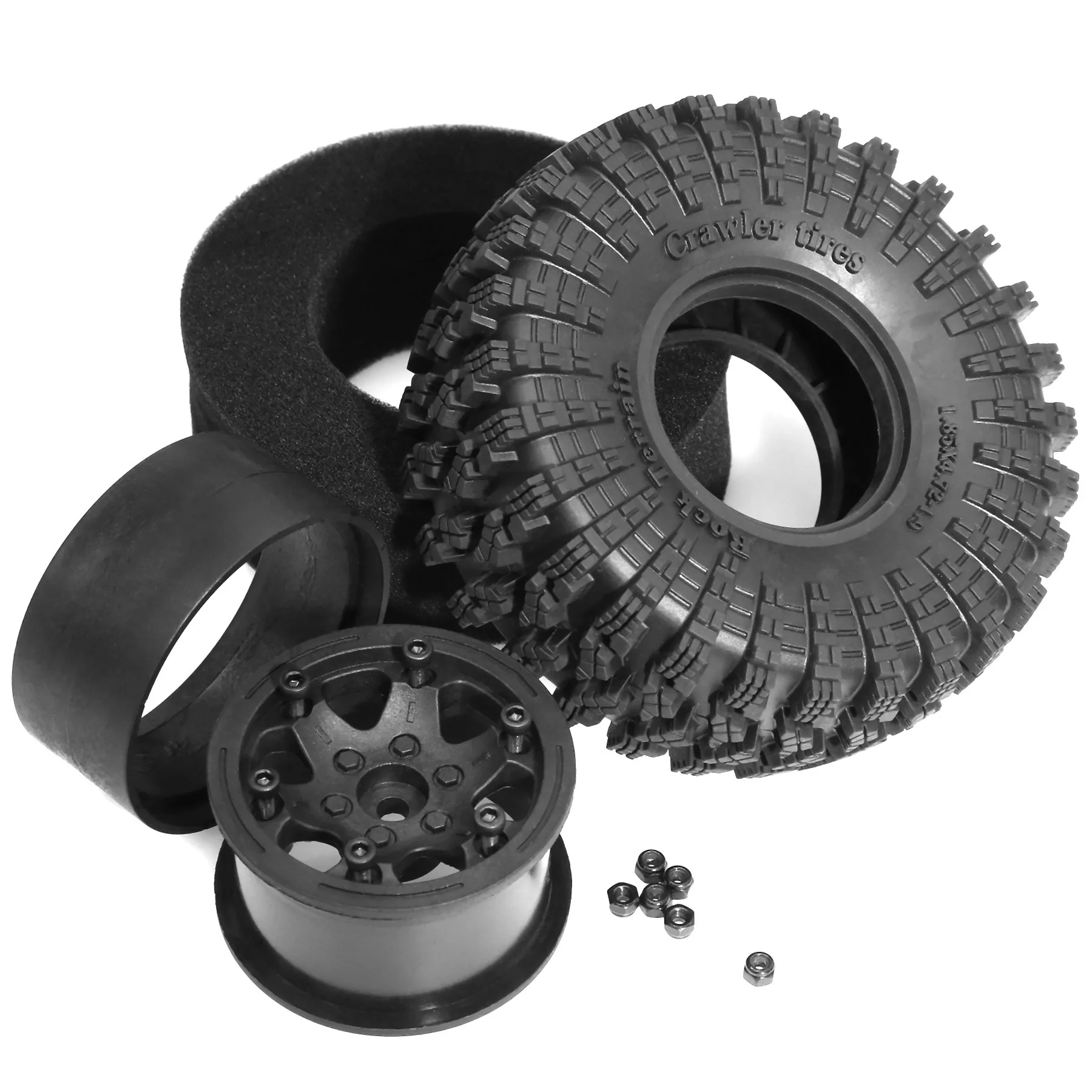 

4 packs of 1.9 inch mud grip rubber tires 120 * 48MM for 1/10 remote control climbing bike TRX4 TRX-6 Axial SCX10 90046