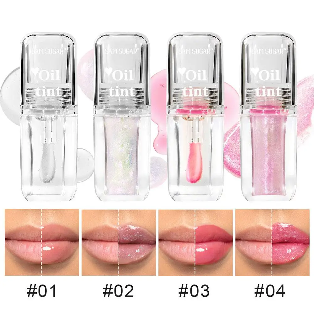 Warm Change Lip Oil Hydrating Jelly Lip Oil Long-lasting Hydrating Liquid Shimmering Smooth Lip Moisturizing Y9S5