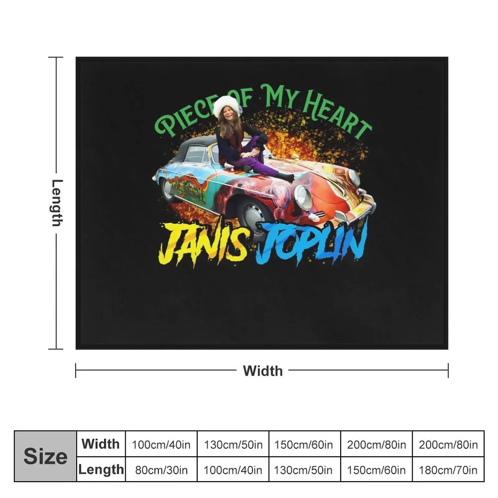 Janis Joplin-Janis Joplin Throw Blanket Furrys Large Soft Beds Comforter Blankets