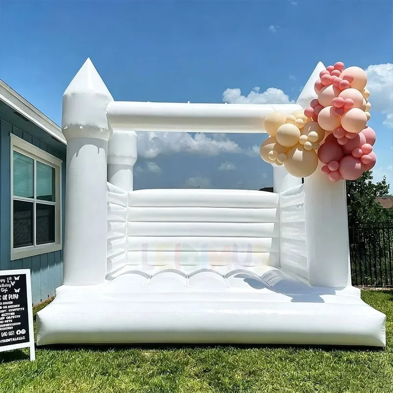 Shade Kids 19foot Large Party Rental White Bounce Inflatable Castle Commercial Bounce House White With Slide