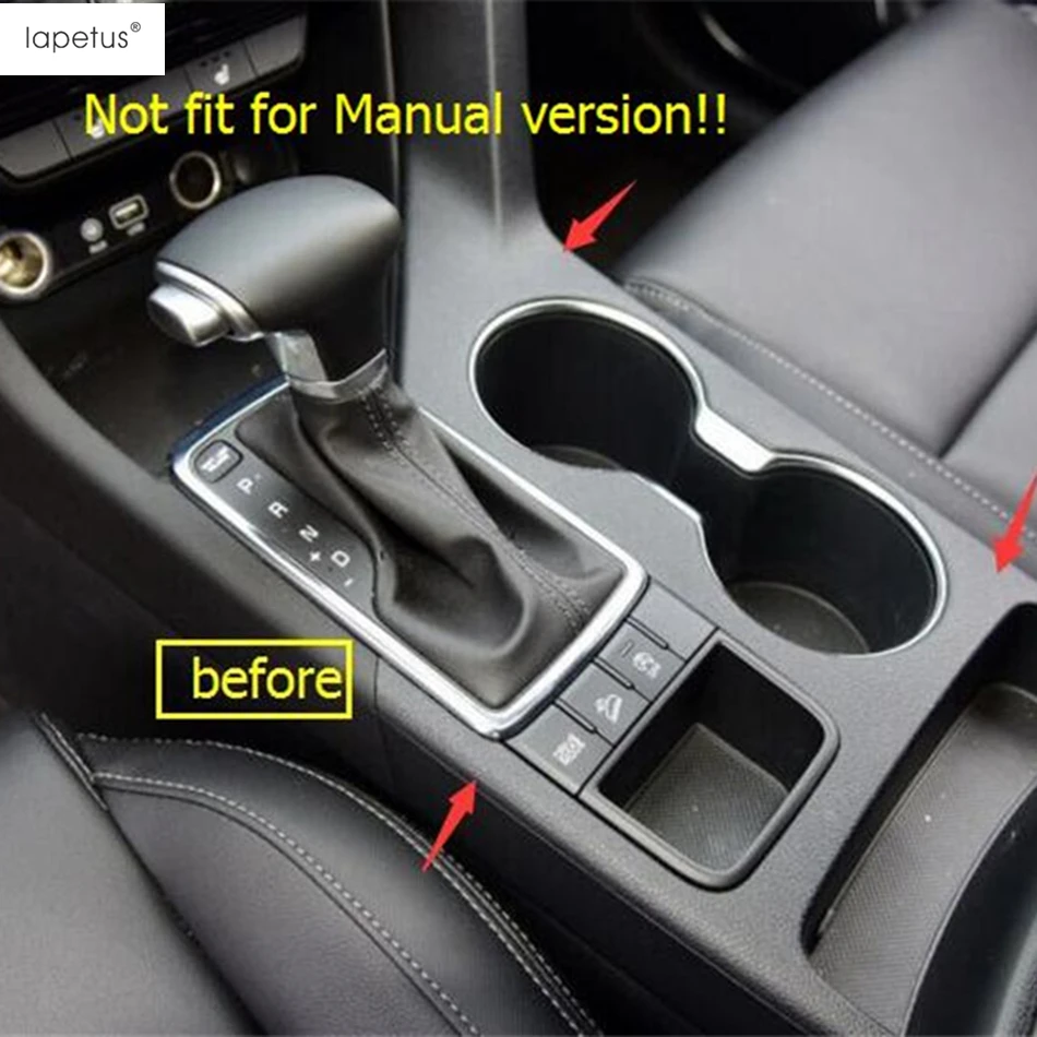 Car Central Control Shift Gear Water Cup Holder Frame Panel Cover Trim Accessories For KIA Sportage 2016 - 2020 Automatic Model