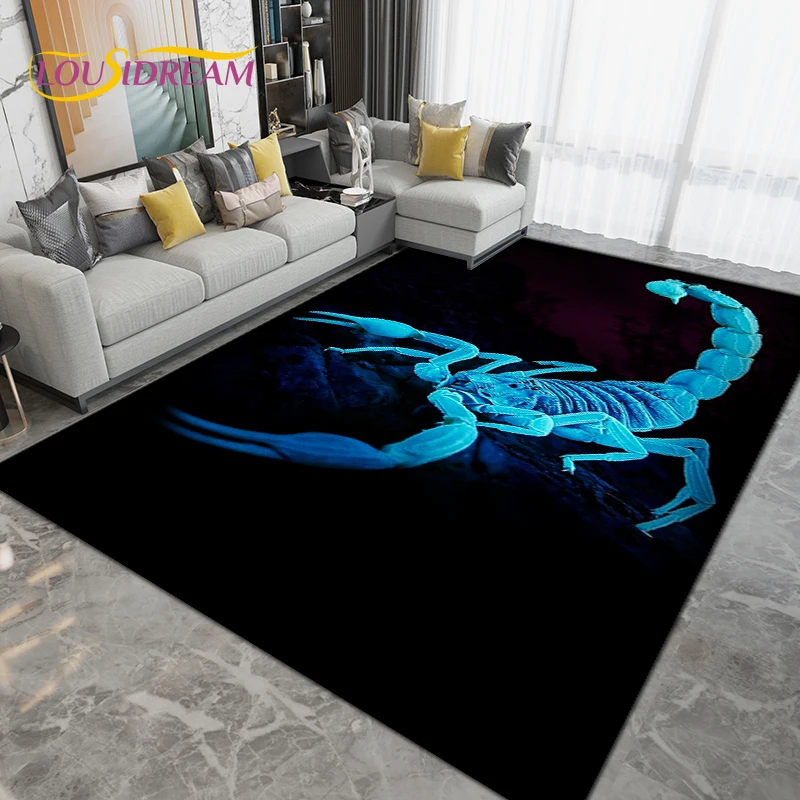 Scorpion Scorpio Area Rug Large,Carpet Rug for Living Room Bedroom Sofa Decoration,Kitchen Bathroom Doormat Non-slip Floor Mat