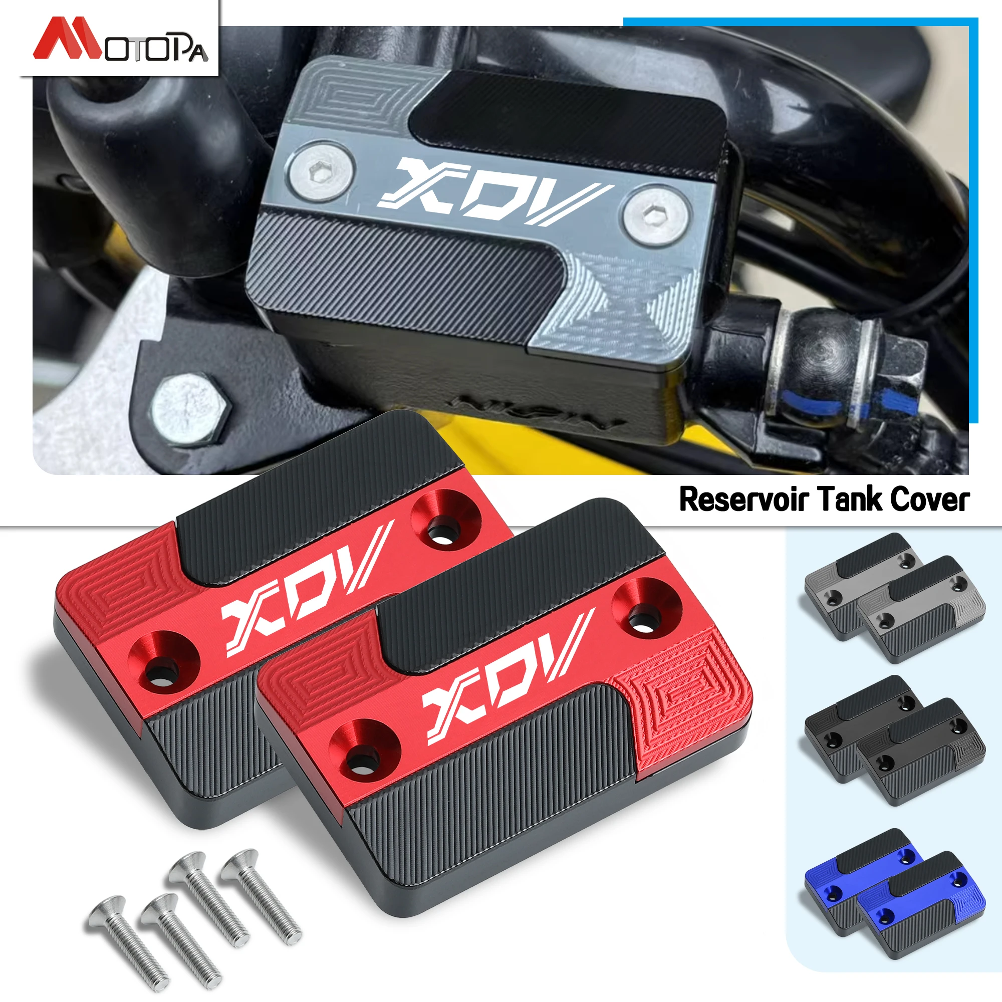 FOR LONGJIA XDV250si XDV300i Motorcycle XDV300i CNC Aluminum Brake Fuel Oil Cup Cap Master Cylinder Cover Fluid Guard