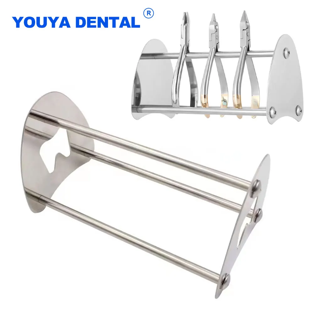 Dental Stainless Steel Pliers Forceps Stand Holder Rack Orthodontic Scissors Tooth extraction tongs Place Storage Dentist Tool