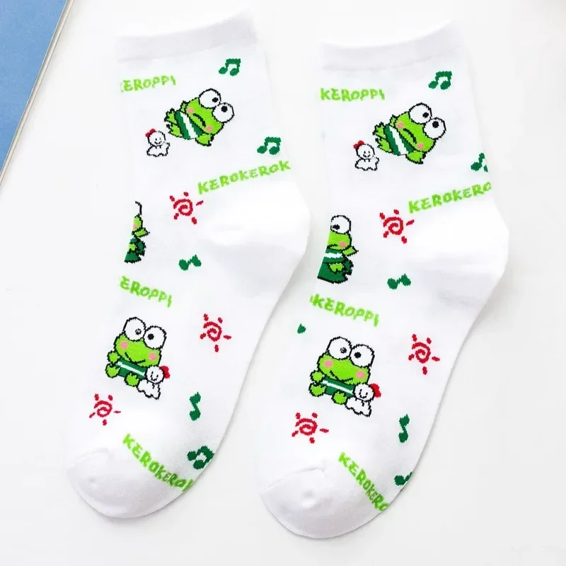 1pair Sanrio Socks Melody Cinnamoroll Women\'s Sweet Cartoon Hello Kitty Kirby Cute Kids Socks Girls Little Girl Socks