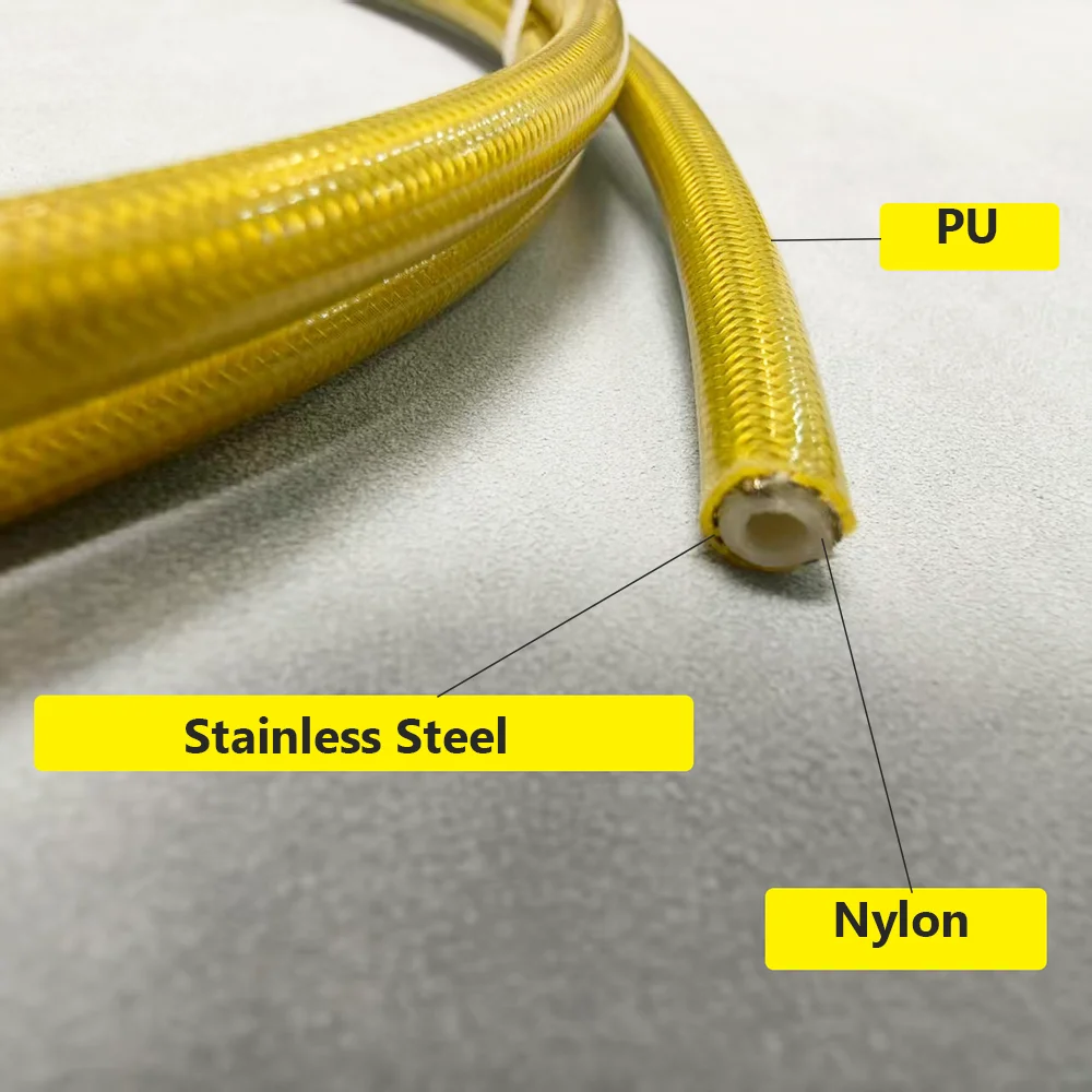 30-300cm Motorcycle Brake Hose Hydraulic Line Cable M8/10 0°-28°-90° Banjo For Suzuki Kawasaki Yamaha Pipe Line Braided Oil Hose
