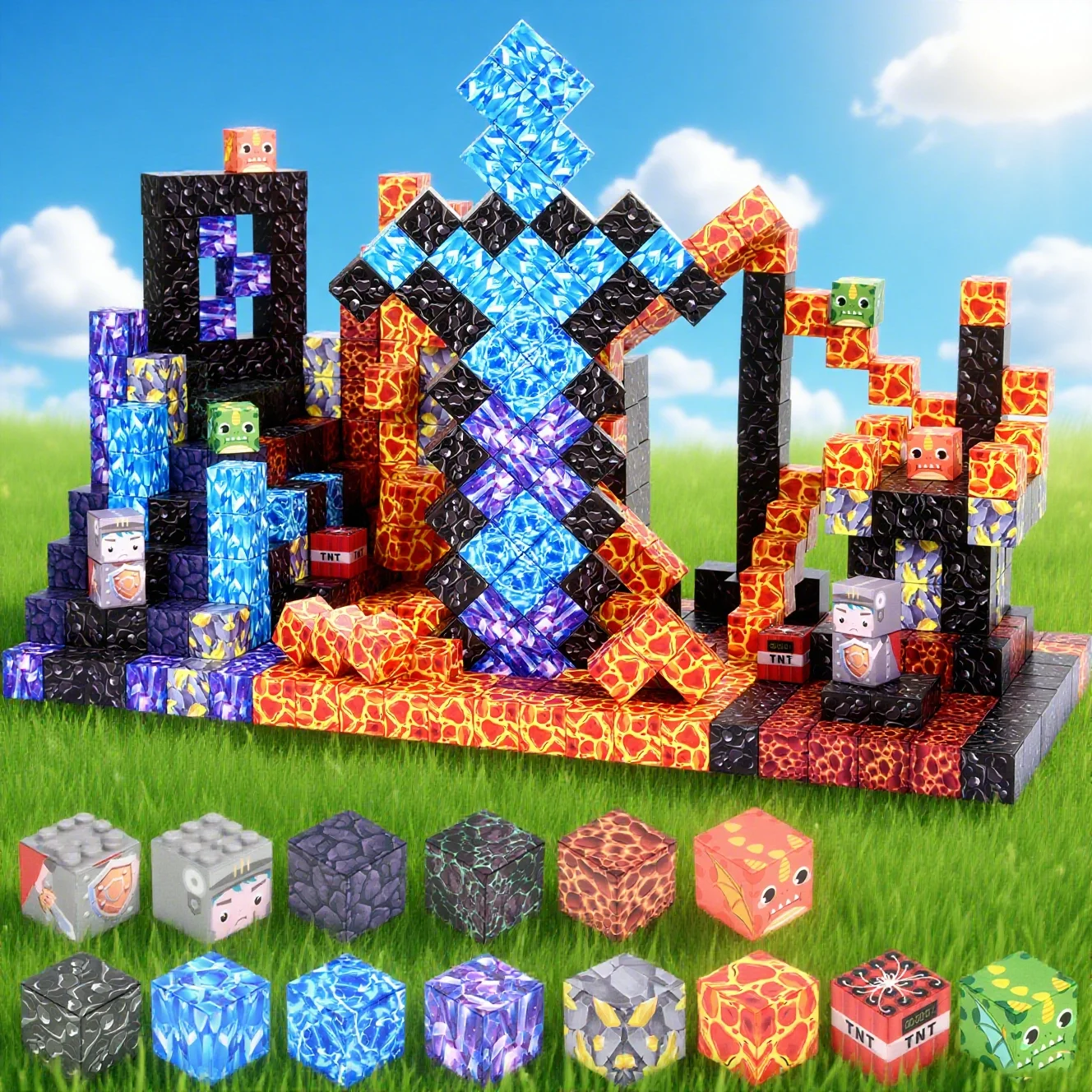 

100pcs Magnetic Building Blocks, Creative Construction Toys, Toddler Birthday, Easter Gifts