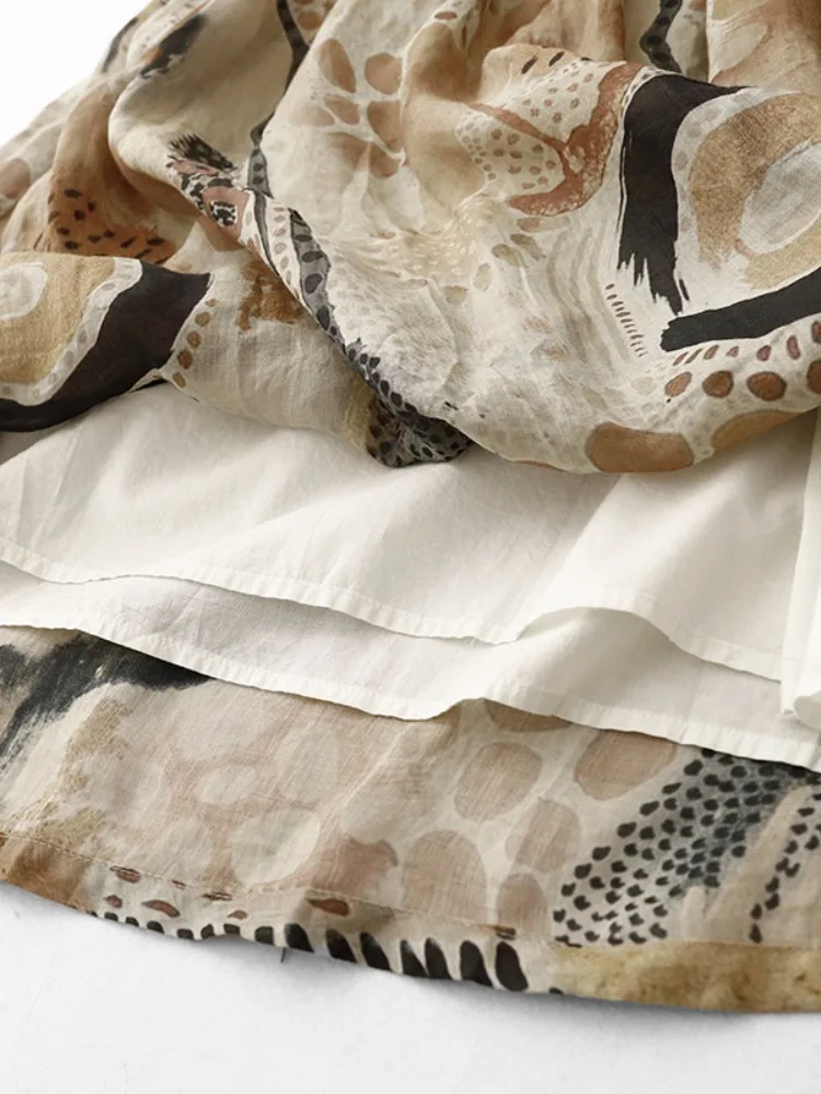 Gute Qualität Vintage Print Baumwolle Leinen Kleid Frauen Sommer Mode Ärmellose Lose Beiläufige Bequeme Kleid Mädchen Urlaub Kleid