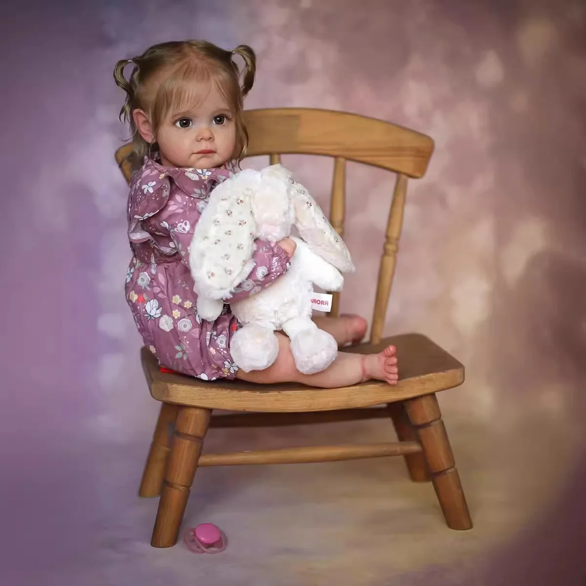 Maggie Reborn Butter Toddler, Soft Vinyl Silicone, Lifelike Hand-Foxhair Collecemballages Art, 60cm