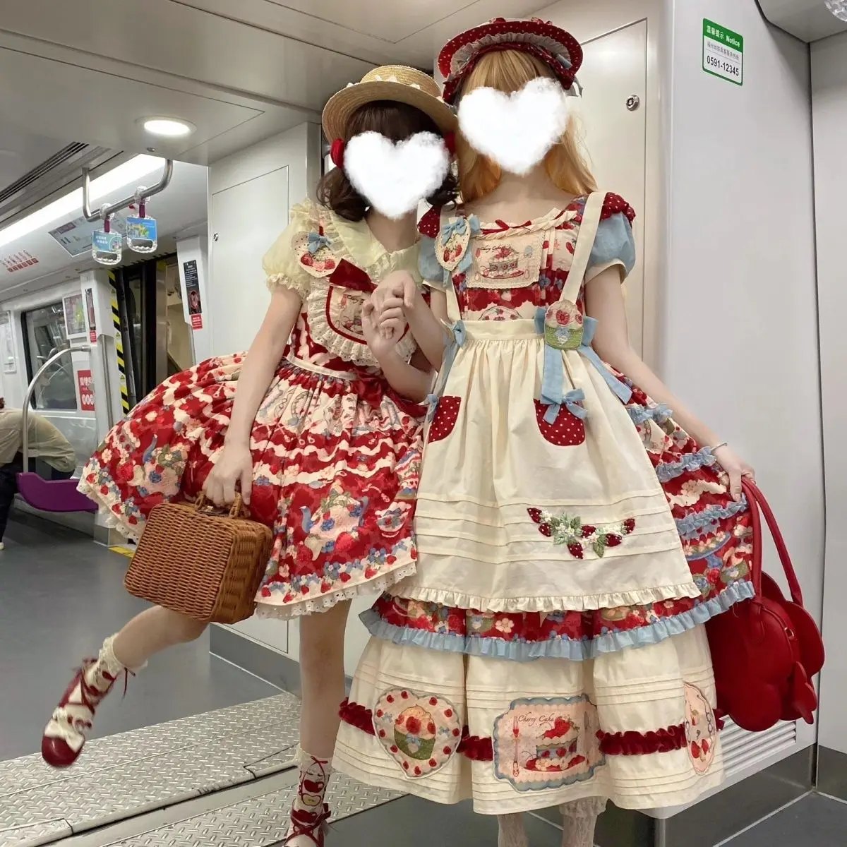 

Japan Lolita Skirt Long Printed Op Lolita Original Design Princess Dress Cute Style Summer And Autumn