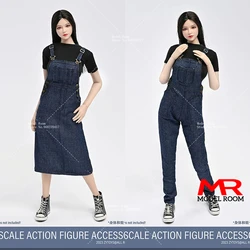 ZYTOYS ZY5054 ZY5055 1/6 Denim Jumpsuit/ Long Skirt T-shirt Set Clothes Model Fit 12'' Female Soldier Action Figure Body Dolls