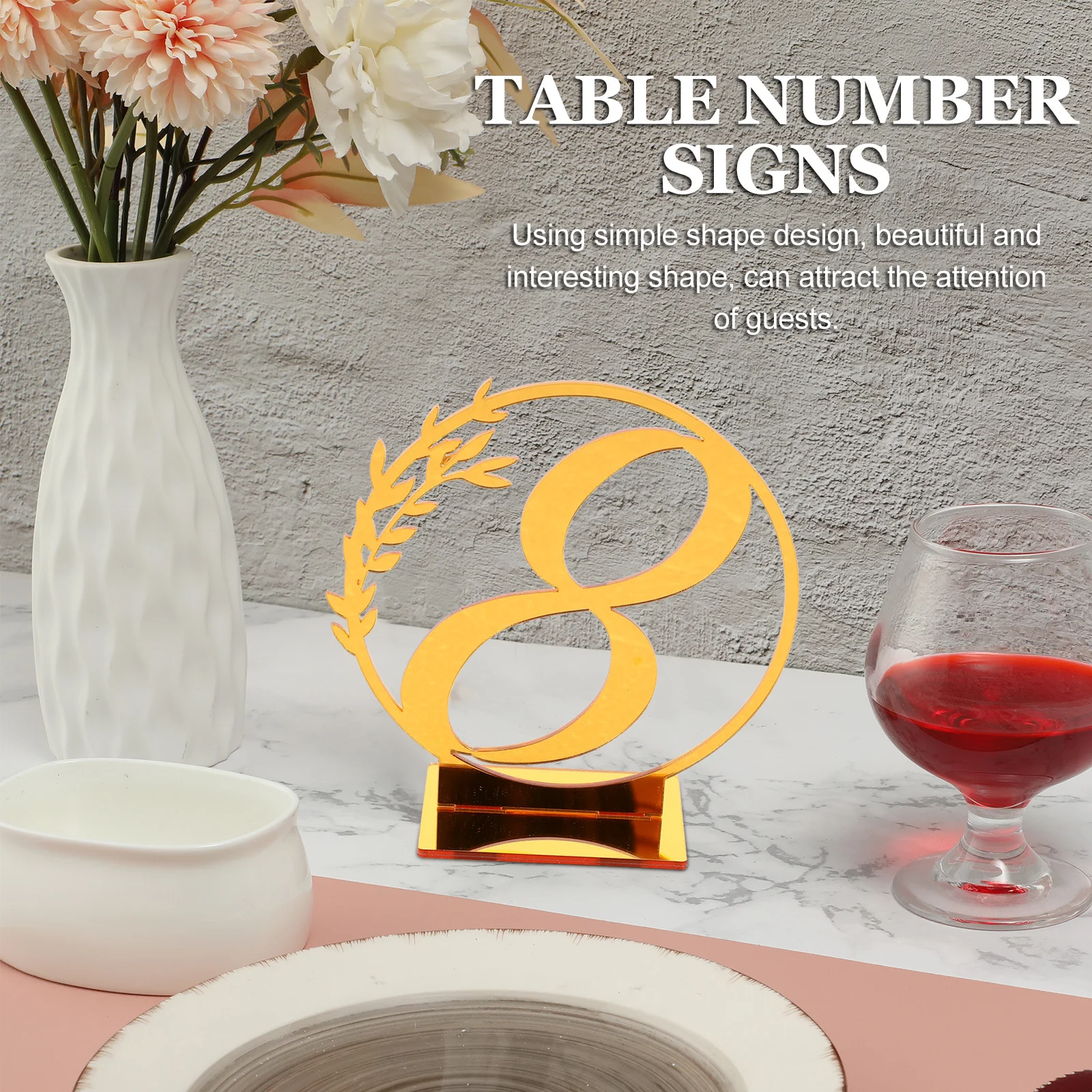 

15Pcs Reusable Seats Signs Smooth Lines Practical Wedding Supplies Decorative Reserved Signs Table Centerpieces Decor