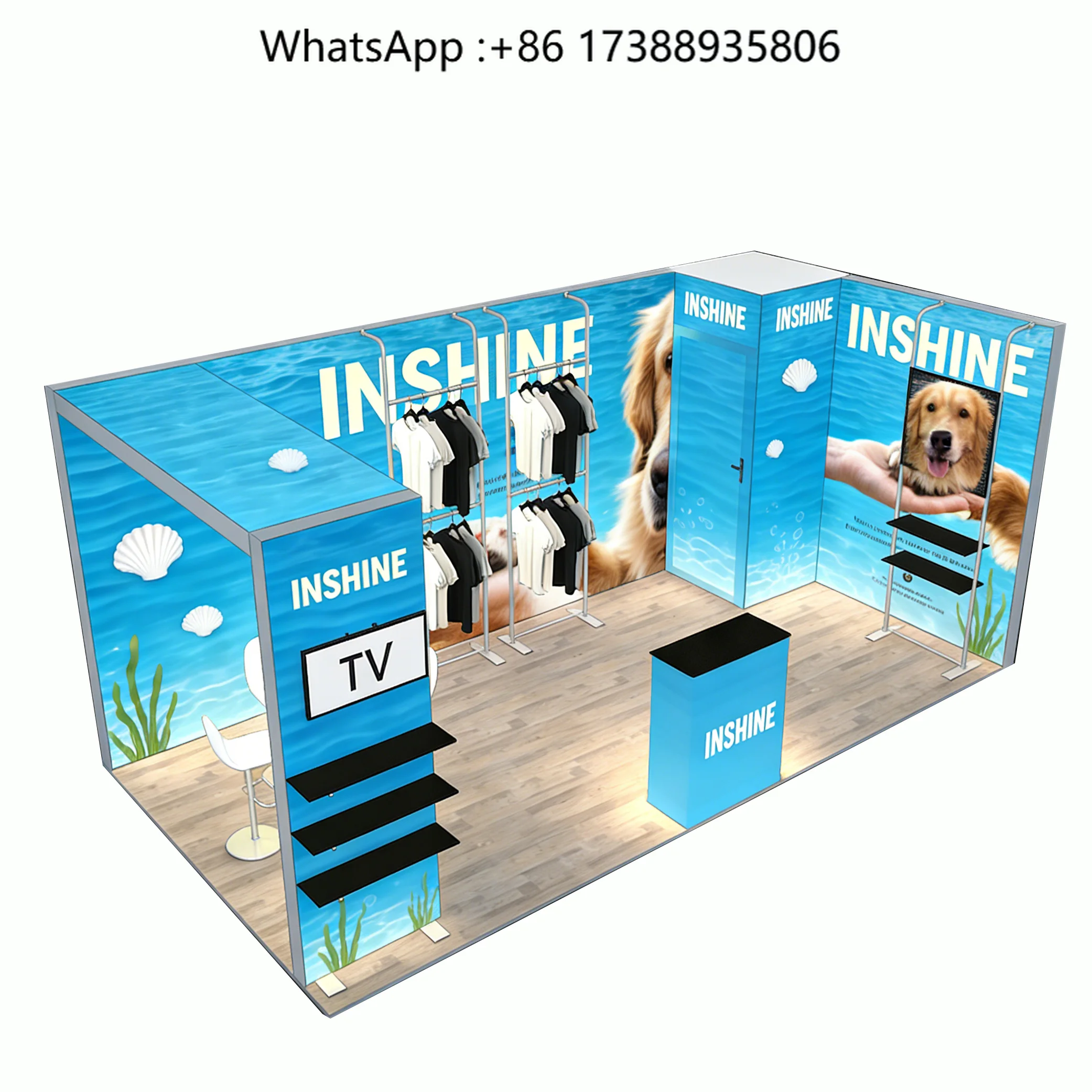 Premium Backlit Fabric Lightbox Frame Tradeshow Booths Portable Aluminum Backdrop Light Box Display Exhibit Booth