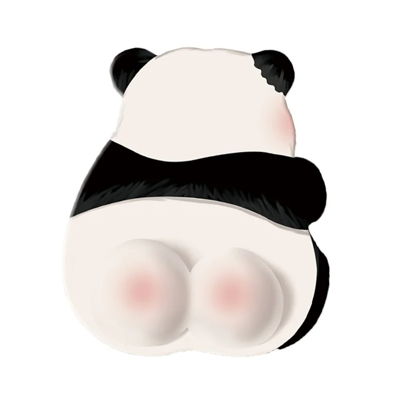 Alfombrilla de ratón antideslizante con diseño de Panda para chica, accesorio cómodo para ordenador de escritorio, portátil y de oficina, novedad de 2024