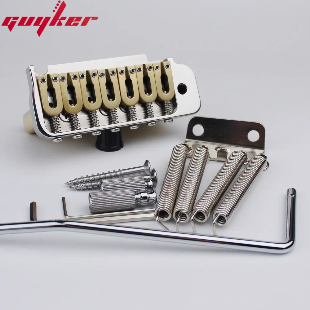 Guyker 7‑String Tremolo Guitar Bridge Set Brass Saddle Steel Base Plate for ST Style 7 String Electric Guitar Replacement Part
