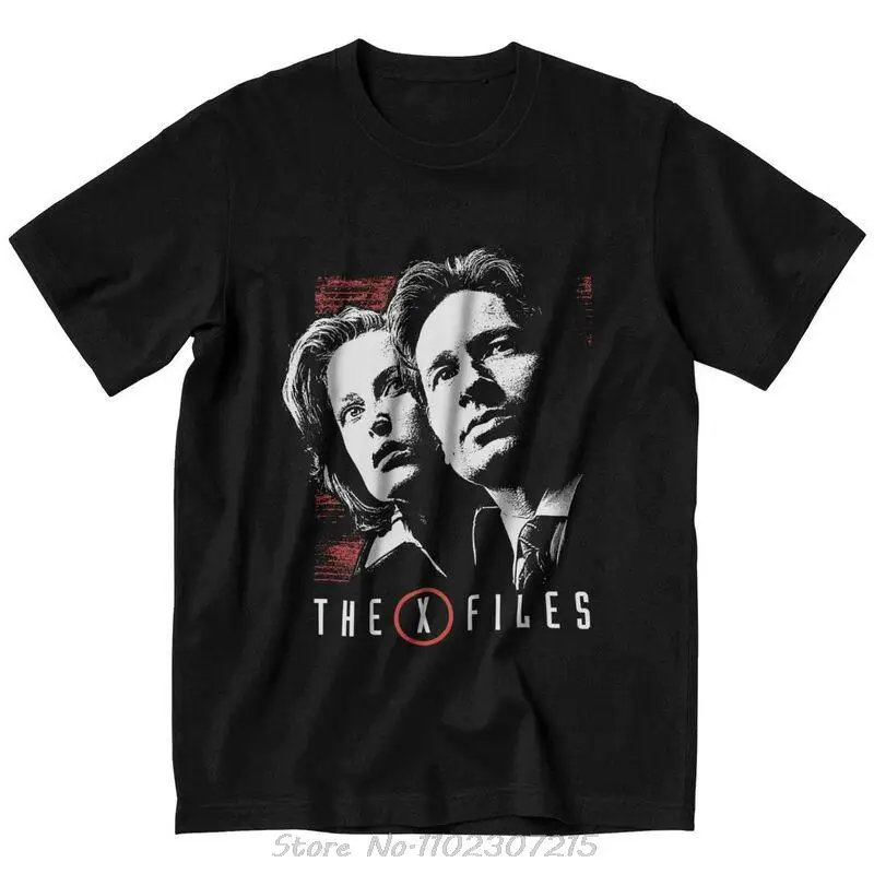 

Vintage The X Files T Shirt Men Short Sleeves Cotton T-shirt Film The Truth Is Out There Tee Tops Streetwear Fashion Tshirts