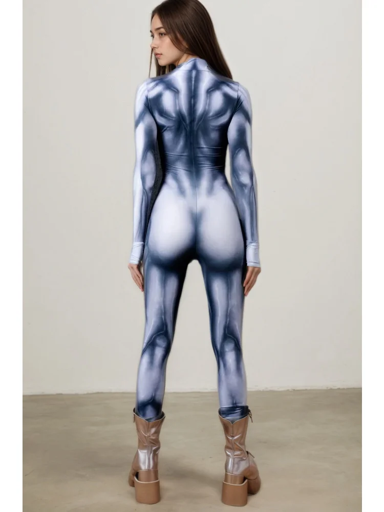 Realistischer Muskel-Bodysuit für Männer und Frauen, dehnbarer Kostüm für Paare, Halloween-Cosplay, Party-Auftritt, Aerial-Yoga-Anzug – Detail 8