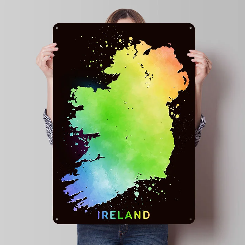 Ireland Tin Poster Customized Wall Art Retro Vintage Metal Signs for Fans Room Decoration Home Decor Accessories Wand Deko House