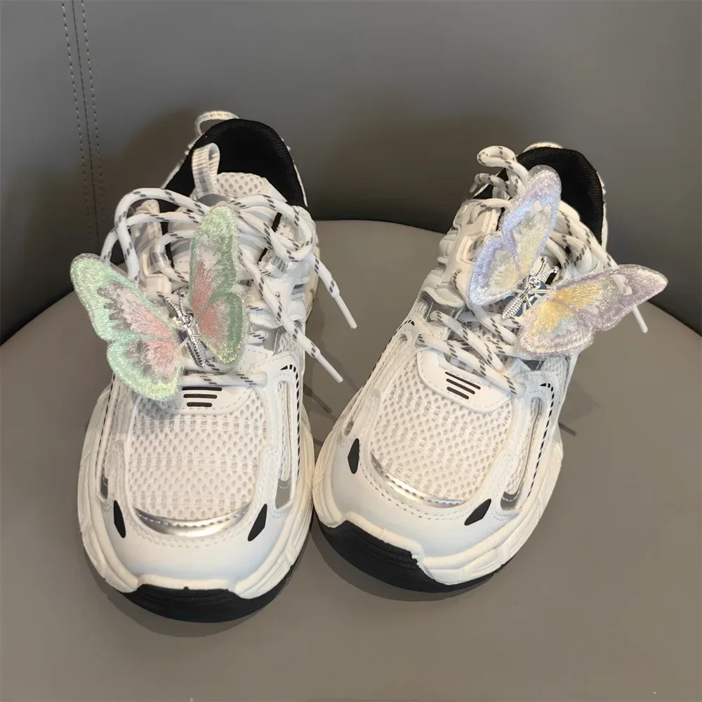 

Moving Butterfly Shoe Charm Buckle Shoe Laces Charms for Sneakers Decorations Fashion Embroidered Shoes Accessories 1 Pcs