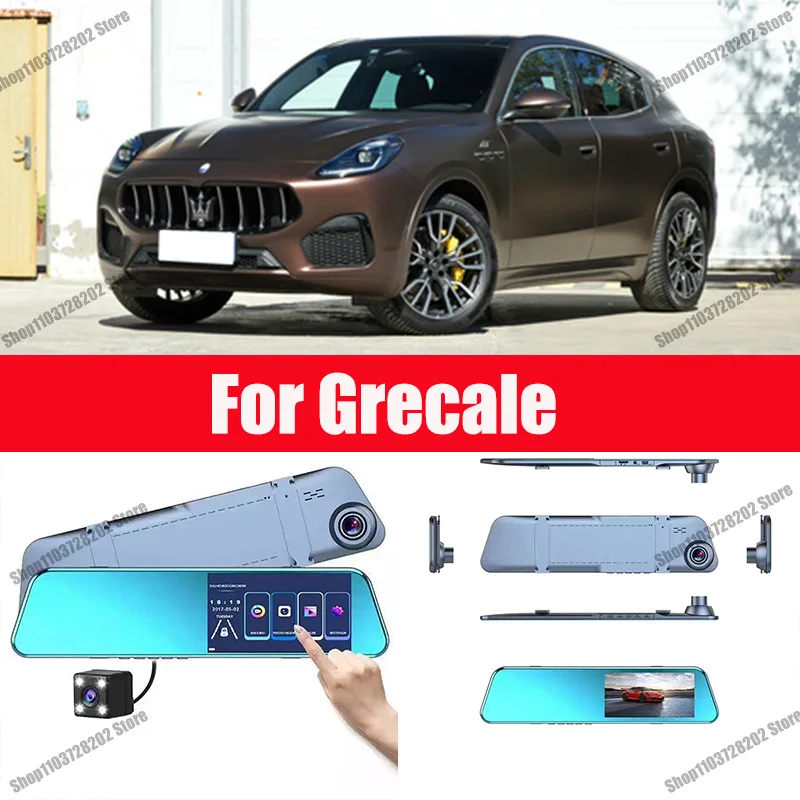 

For Maserati Grecale Levante carplay Android GPS Dash Cam AUX FM Radio Dashcam Car Camera Stream RearView Mirror Drive Recorder