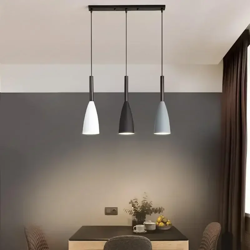 

Adjustable Pendant Nordic Ceiling Lamp Hanging Wire For Living Room Kitchen Cafe 1/3 Heads Hanging Lamp E27